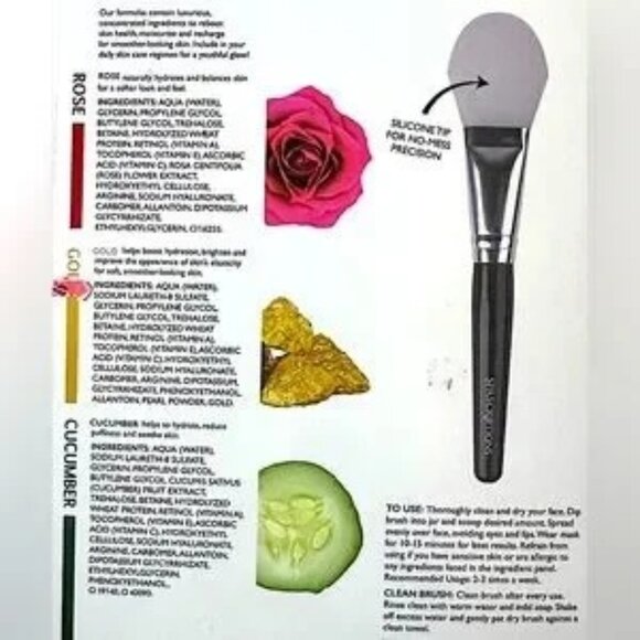 SpaScriptions 3-pk Facial Masks with Applicator - Picture 5 of 5